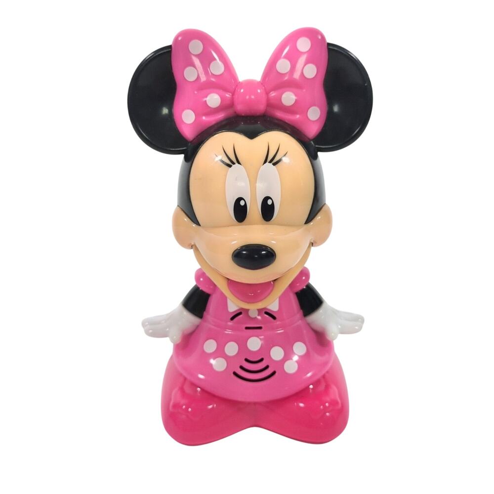 Disney Minnie Mouse Talking Flashlight Figure Pink Polka Dot Bow Toy
